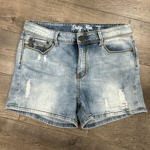Faded Jean Shorts